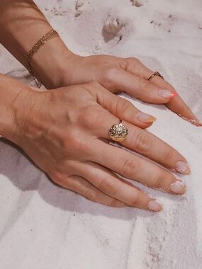 Golden Ripple Ring - 18k Gold Plated - Jess Fay Collection